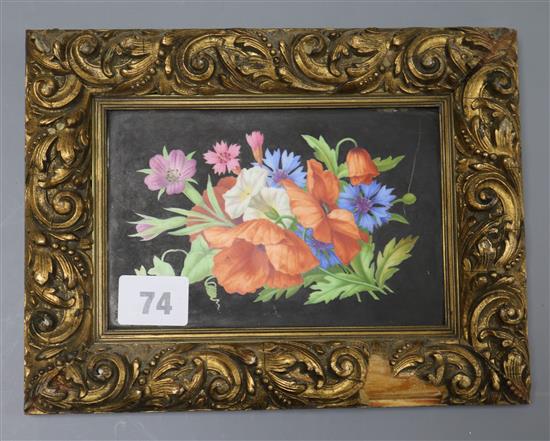 A Vienna style porcelain plaque excl. frame 10 x 15cm